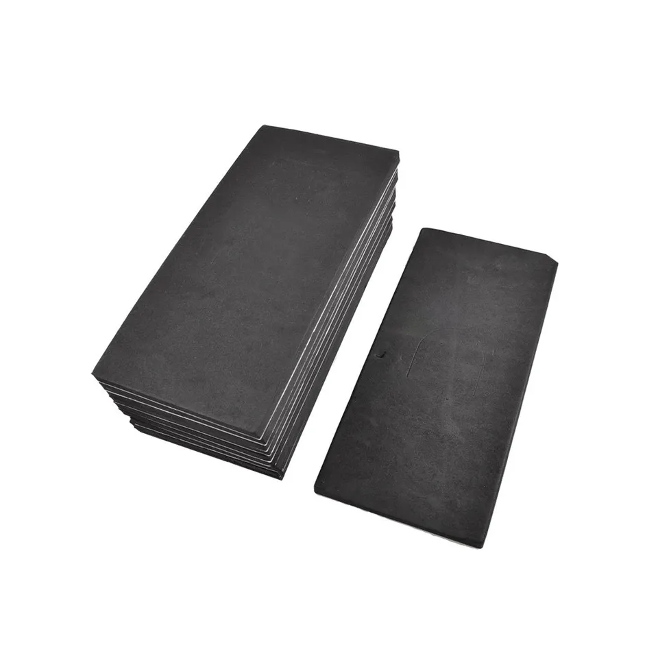 sourcingmap Patin Mousse Ponceuse Noir Rectangulaire Lot de 10
