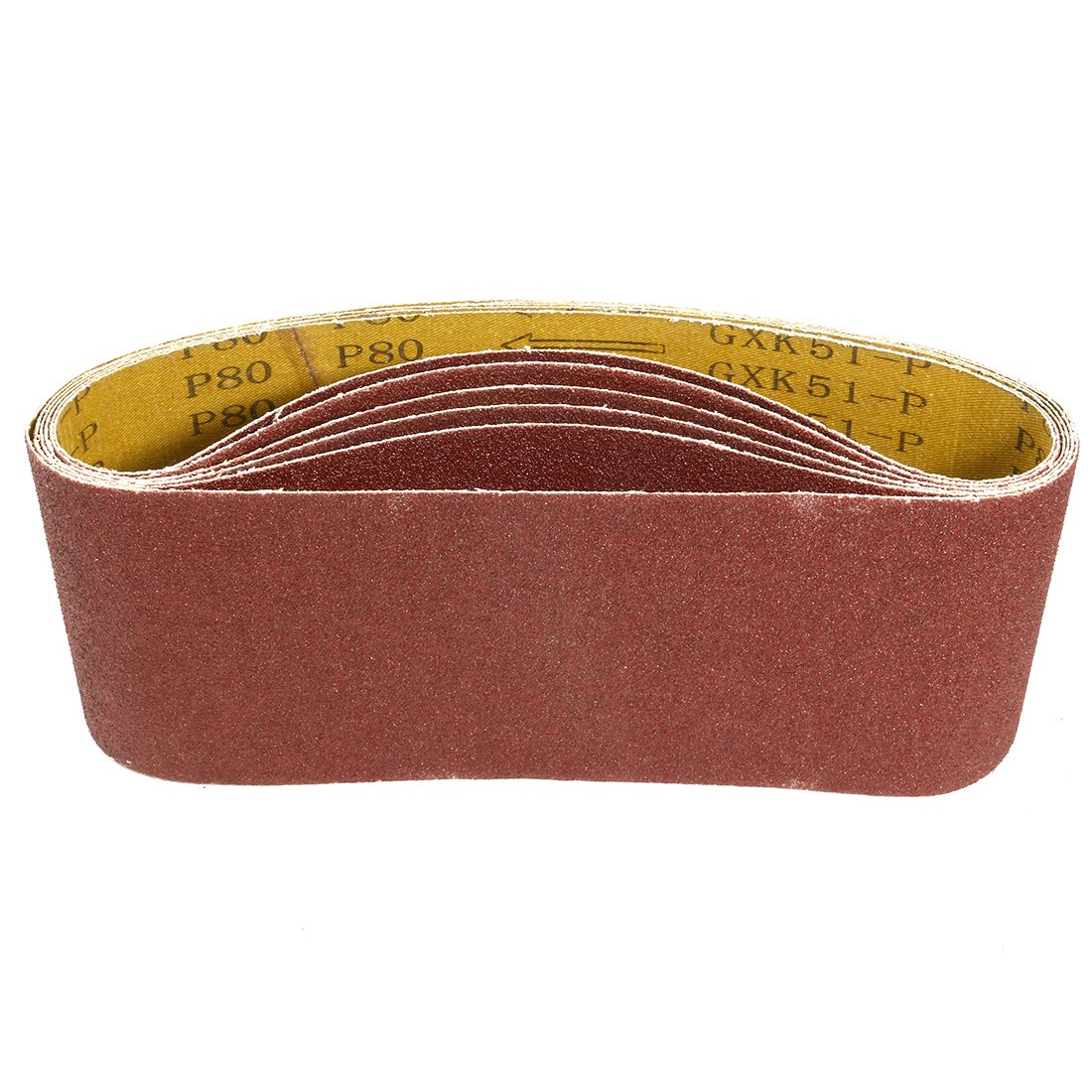 sourcingmap bande abrasive 4x24 80 grains lot 6 oxyde aluminium