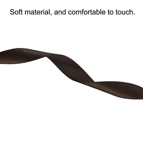 sourcing map ruban satin 20mmx91,4m marron foncé