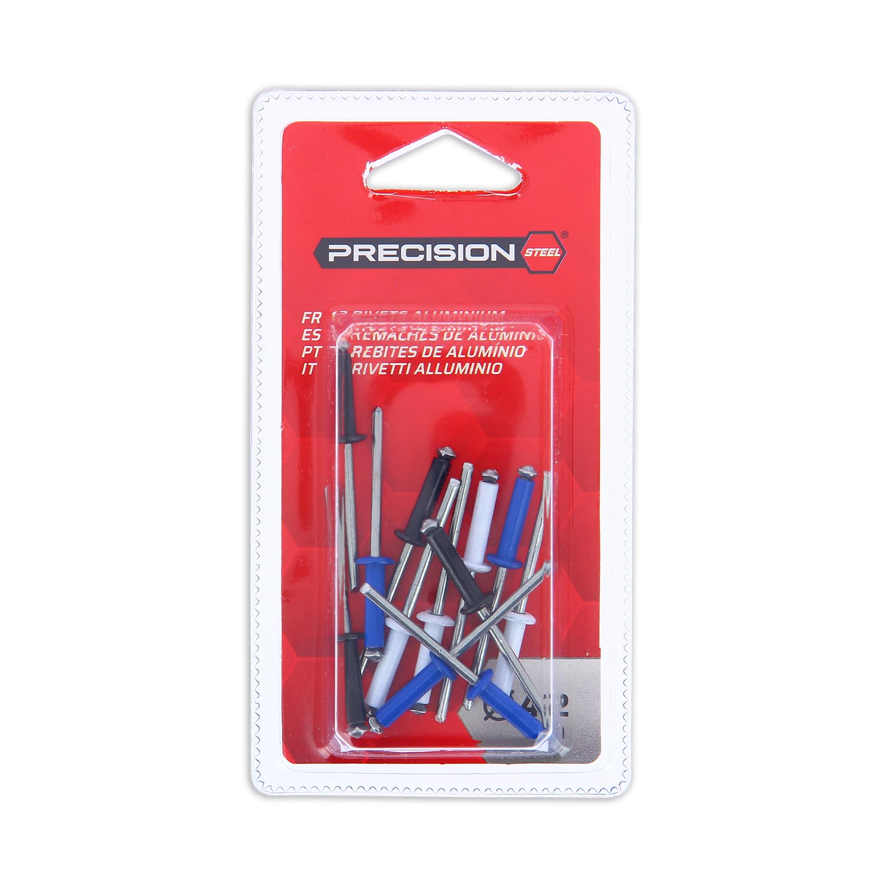 Precision Steel 12 rivets alu 4,2 mm plaque immatriculation
