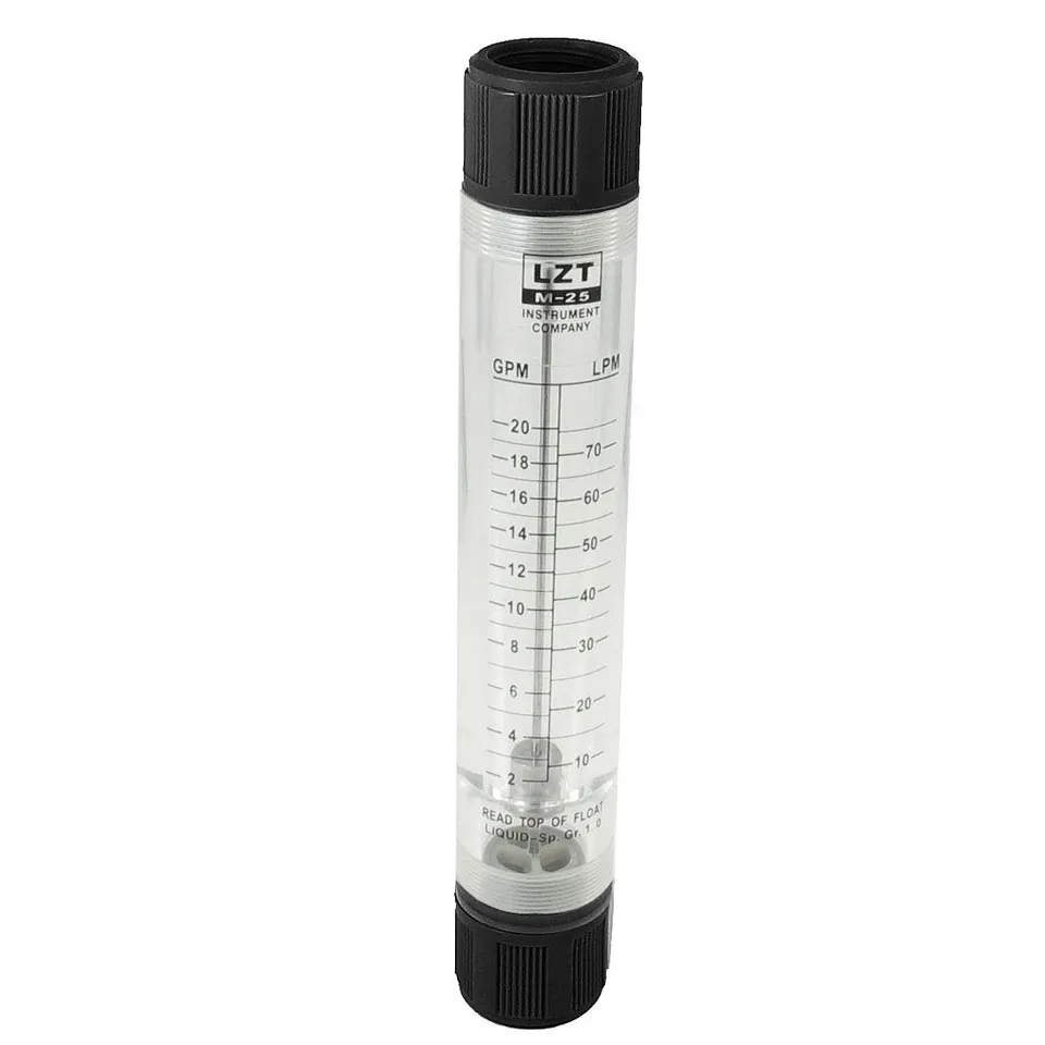 Sourcingmap Industrial débitmètre eau tube 1" PT 2-20 GPM