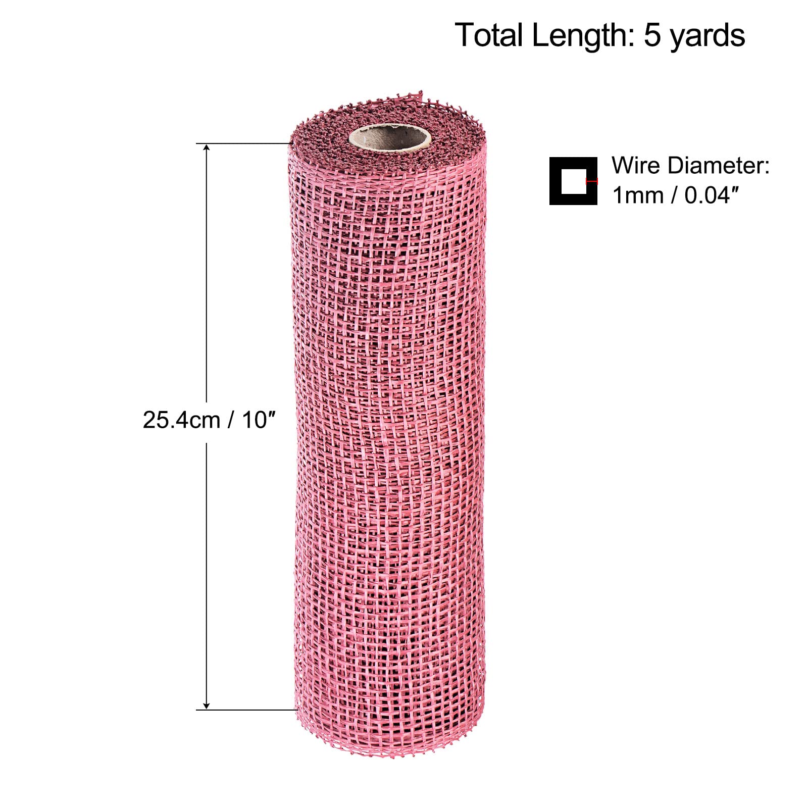 Sourcingmap Home & Garden ruban toile de jute rose 25,4 cm x 4,57 m