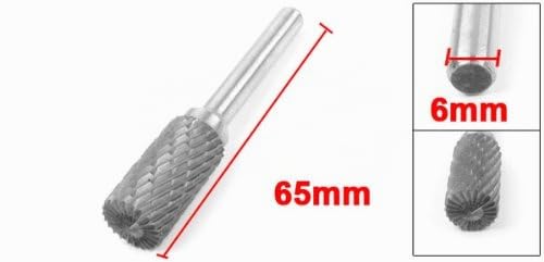 sourcing map Fraise rotative carbure cylindre 12x23 mm