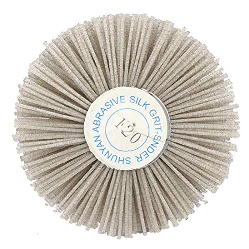 sourcing map Industrial roue nylon abrasif 6mm grain 120