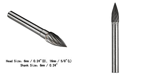 SOURCINGMAP G0616M06 fraise rotative carbure 6 mm arbre pointu