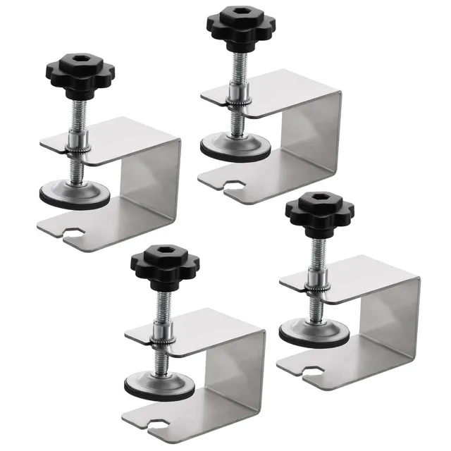 sourcing map Home & Garden serre-joint tiroir noir lot de 4 acier