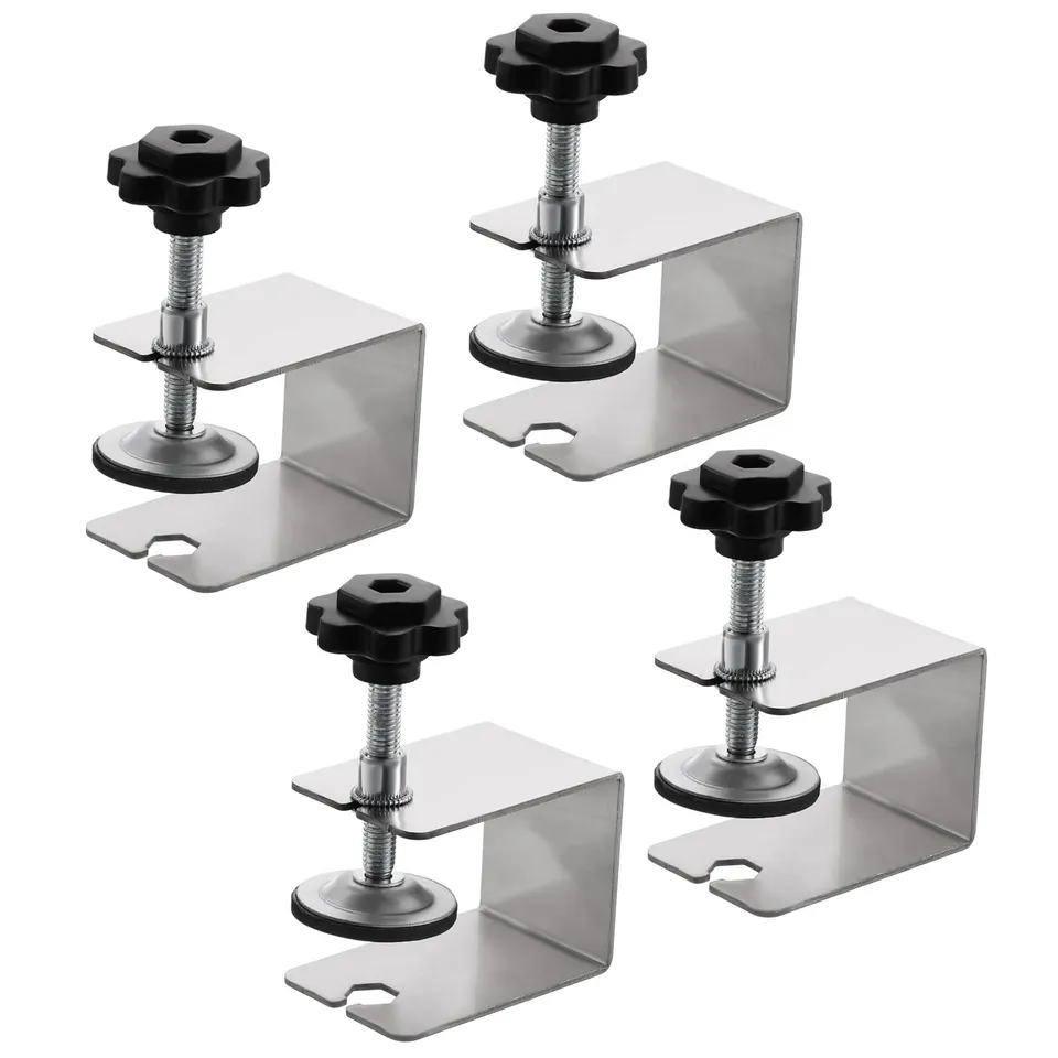 sourcing map Home & Garden serre-joint tiroir noir lot de 4 acier
