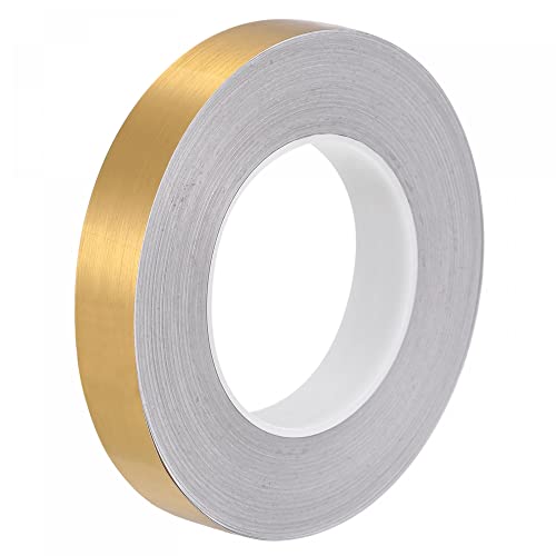 sourcing map Ruban Adhésif Carrelage Doré 20mm x 50m