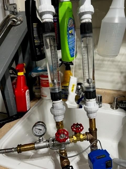 Sourcingmap Industrial débitmètre eau tube 1" PT 2-20 GPM