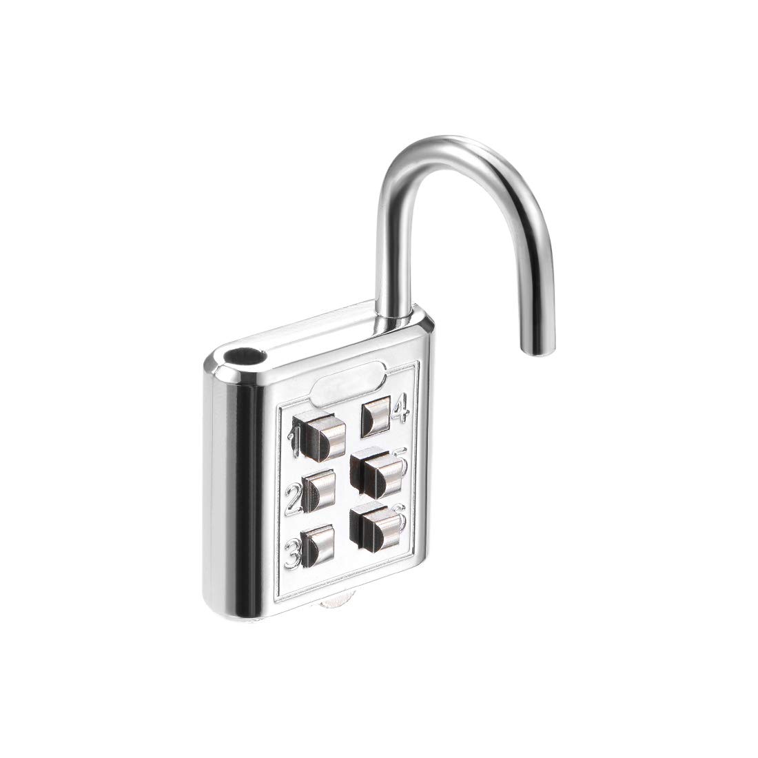 Sourcing Map Cadenas à code 3 chiffres argent anse 4mm