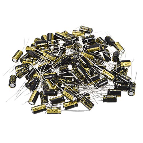 sourcing map 220uF 16V condensateur électrolytique 100pcs 105°C