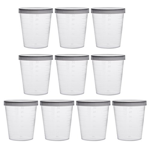 sourcing map béchers gradués 30mL gobelet mesure x10 transparent