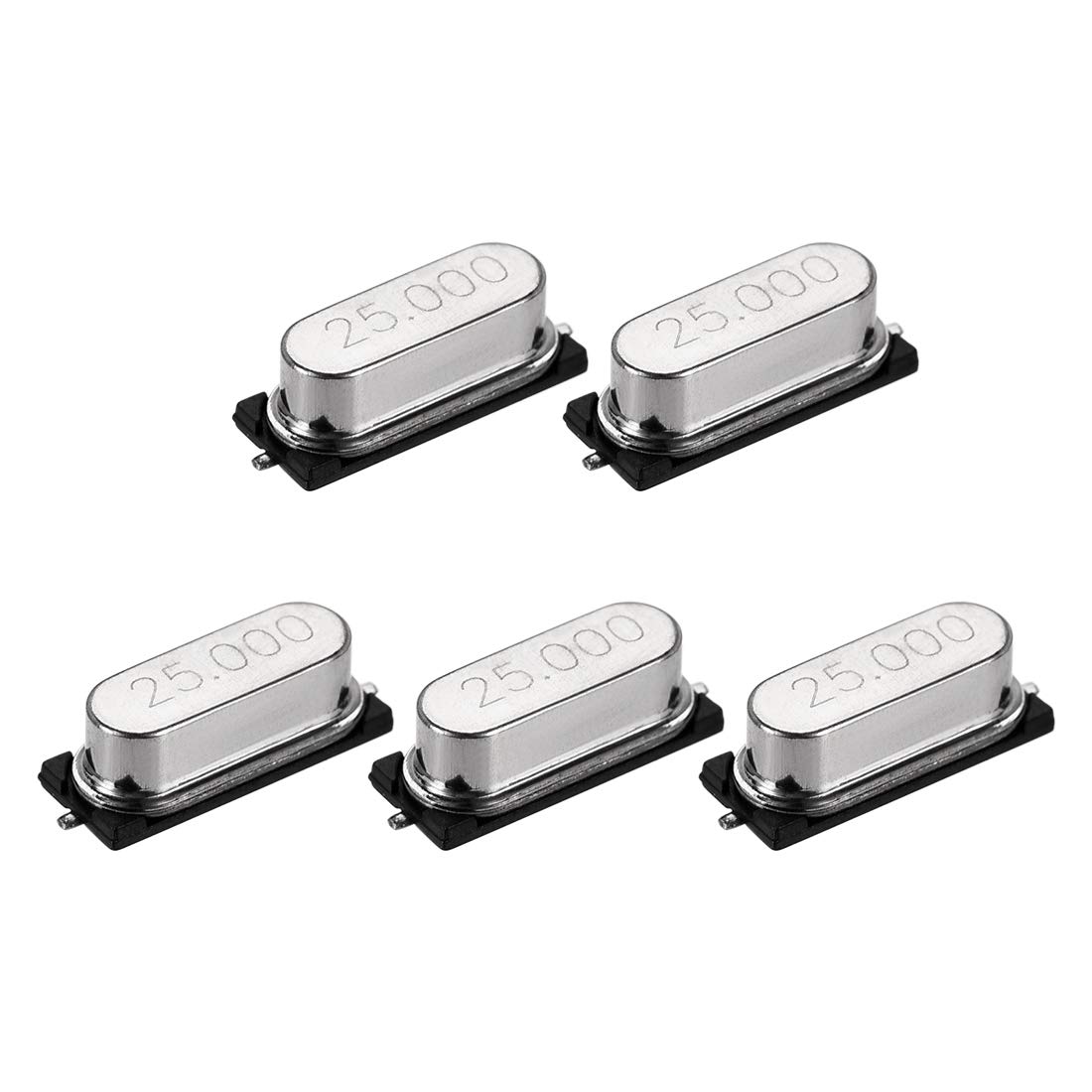sourcing map Oscillateur Quartz 25MHz 5Pcs CMS 49SMD