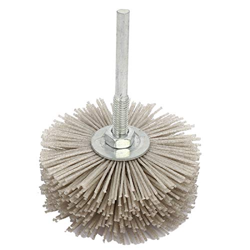 sourcing map Industrial roue nylon abrasif 6mm grain 120