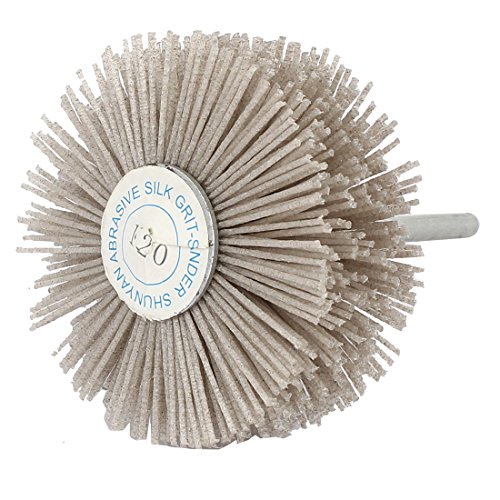 sourcing map Industrial roue nylon abrasif 6mm grain 120