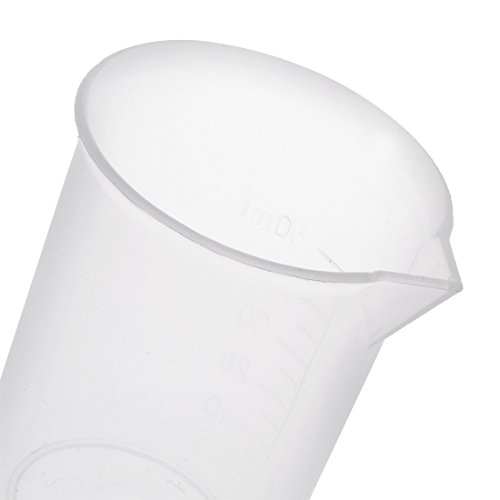 Sourcing Map Industrial bécher gradué plastique 50 ml lot 5