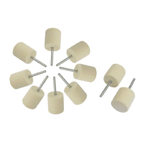 Sourcing Map 10 roues feutre dur 20mm tige 3mm polissage