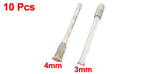 sourcingmap pointe meulage diamant 4 mm lot de 10