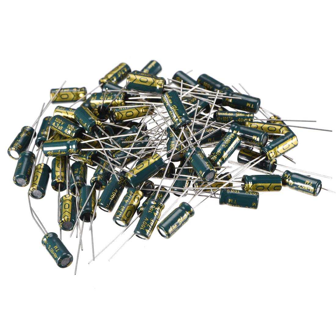 sourcing map 4.7uF 100V condensateur électrolytique 80pcs 5x11mm