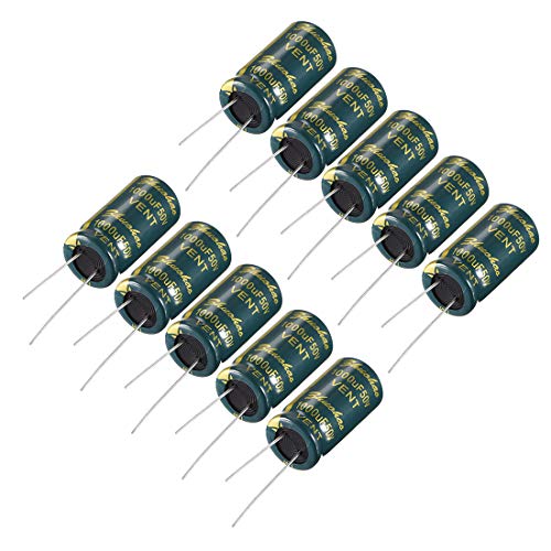 sourcing map 1000uF 50V condensateur électrolytique 10pcs 13x25mm
