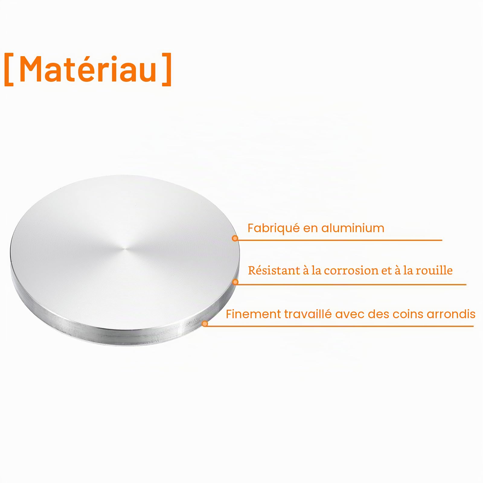 Sourcingmap Industrial disque alu 70 mm M10 argent 1 pièce