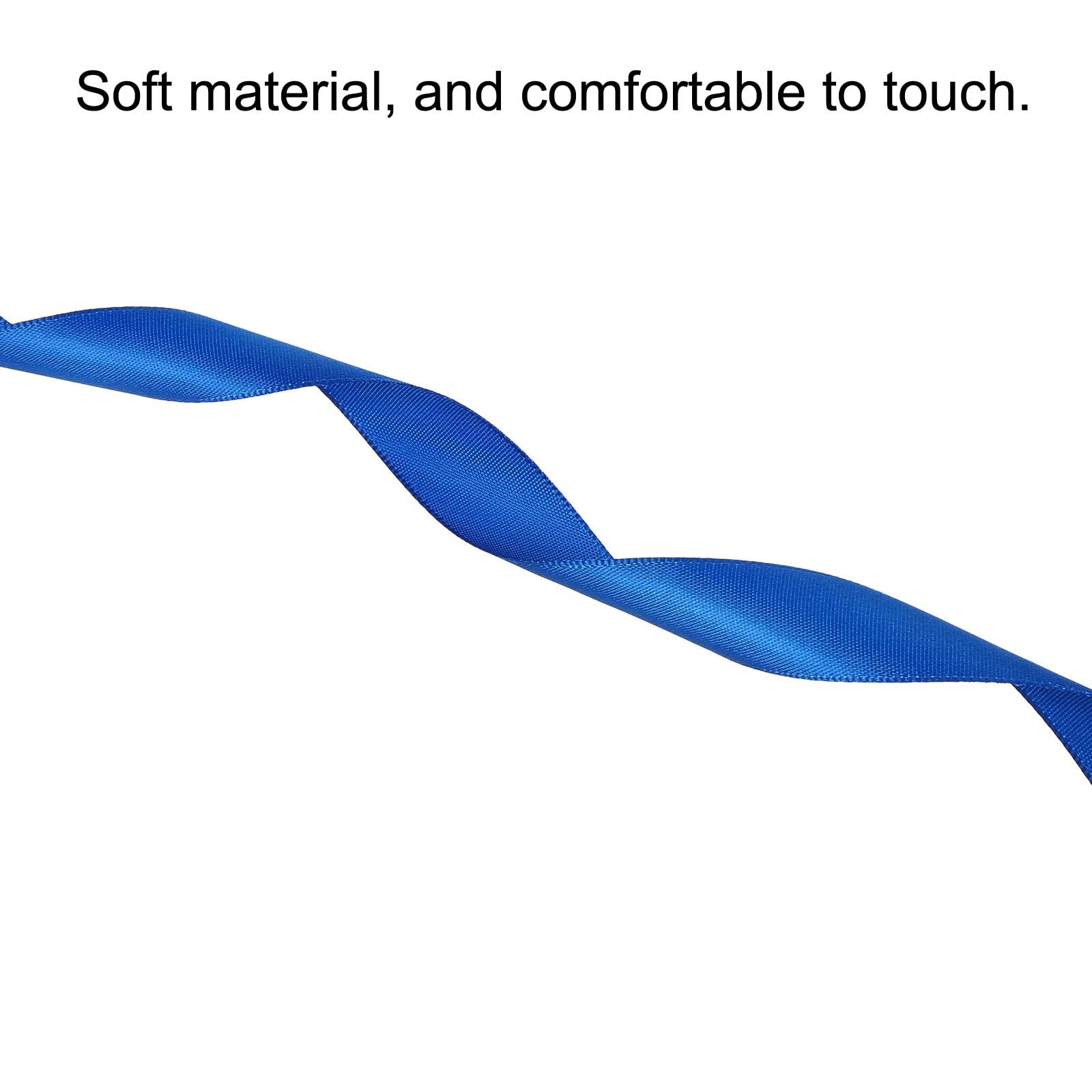 sourcing map ruban satin 20mmx91,4m bleu double face