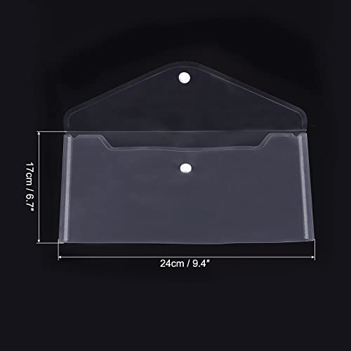 Sourcingmap enveloppe A5 bouton transparente lot de 12