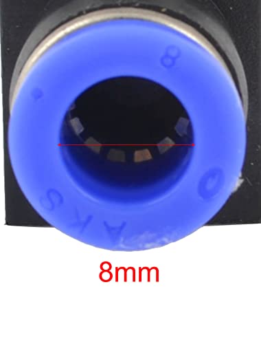 Sourcingmap vanne à bille plastique 8mm bleu noir