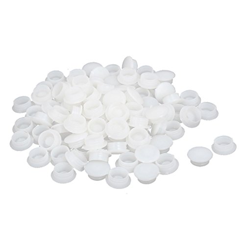 sourcingmap cache-vis plastique blanc 12mm lot de 100