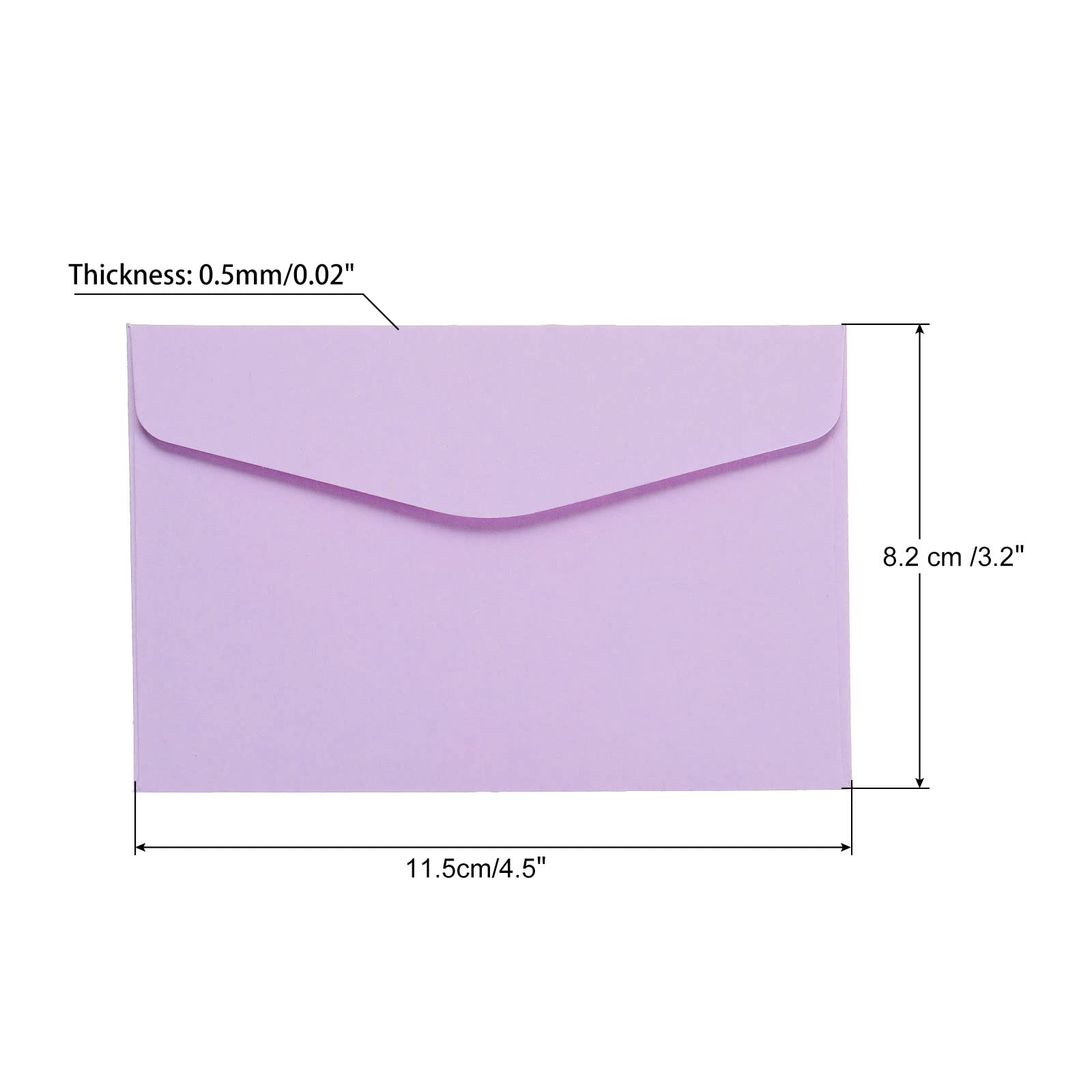 Sourcing Map 100 Mini Enveloppes papier violet clair 8,2x11,5