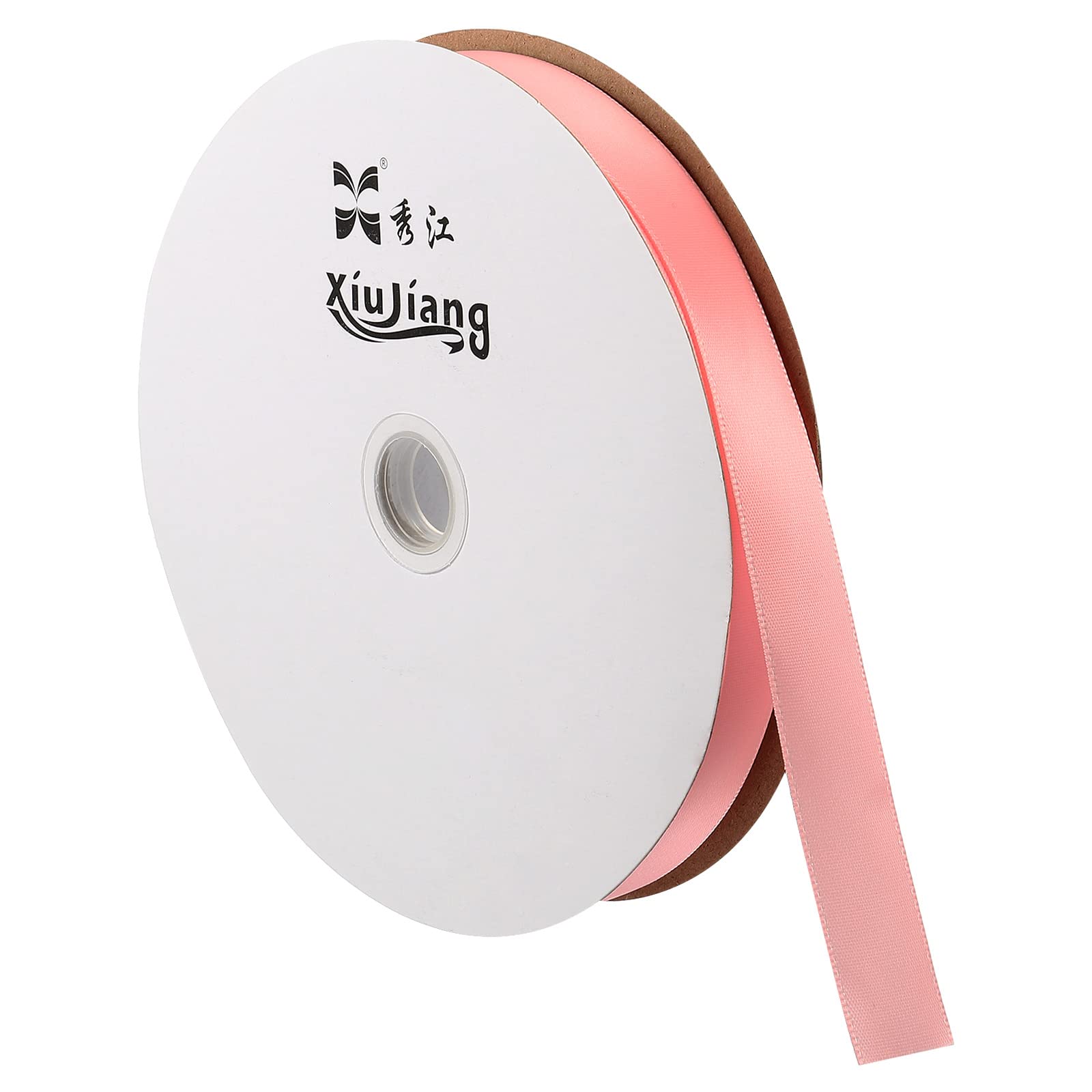 sourcing map ruban satin rose 20mm x 91,4m décoration