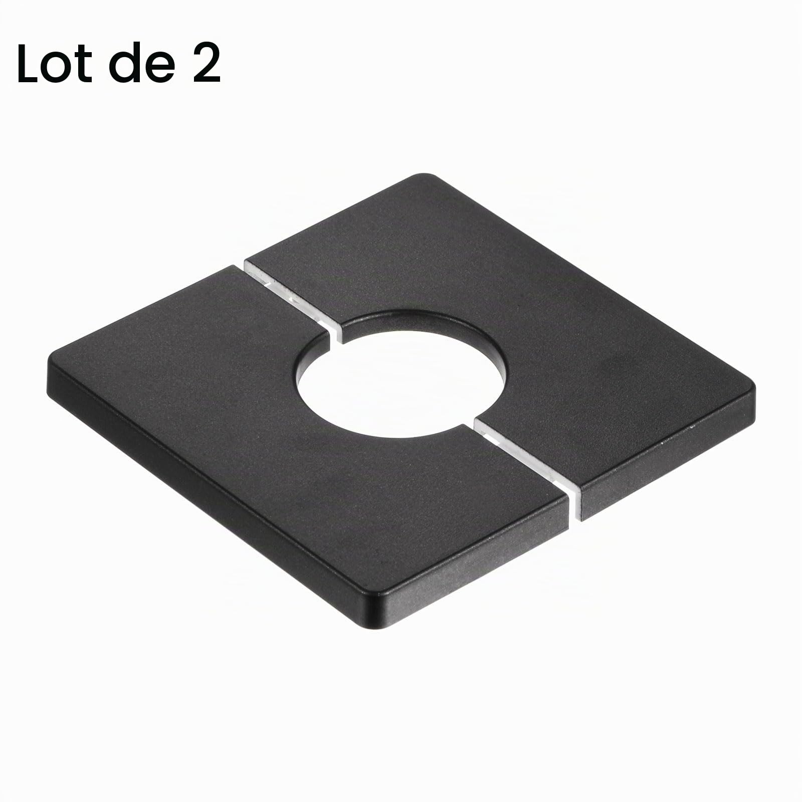 Sourcingmap Cache-tuyau Noir 33mm Lot 2 ABS 85mm