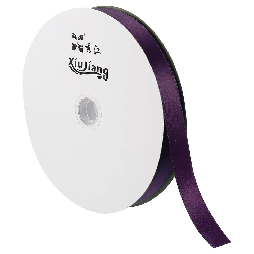 Sourcingmap Ruban Satin 20mm x 91,4m Violet Foncé Polyester