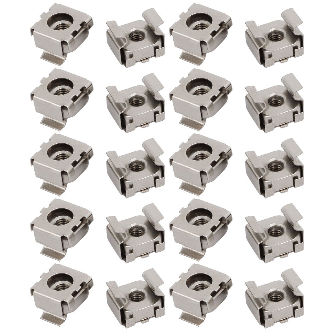 Sourcingmap Home M4 écrou cage acier nickelé rack lot 20