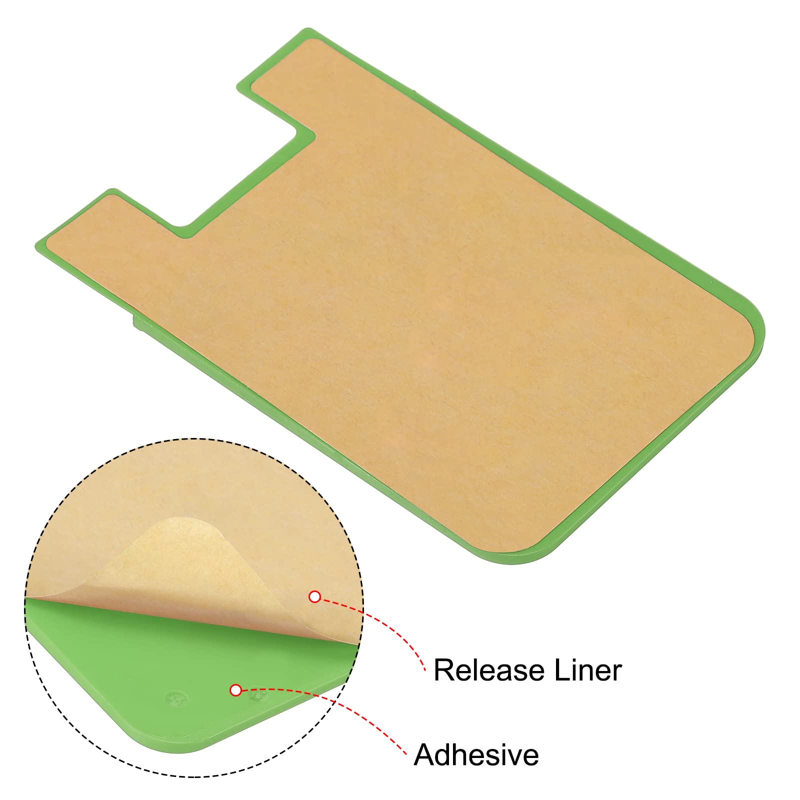 sourcing map Porte-carte adhésif téléphone silicone vert x6