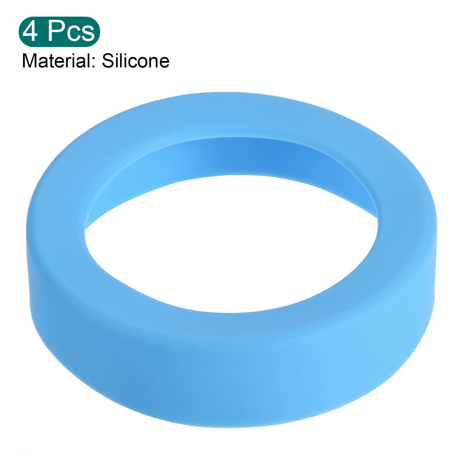 sourcing map Home Garden housse silicone 67mm bleu lot 4 antidérapant