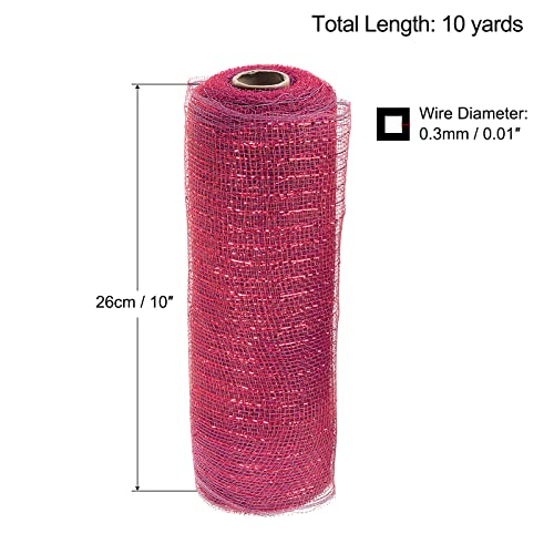 Sourcing Map Toile Jute Ruban Déco Bourgogne 26cm x 9m
