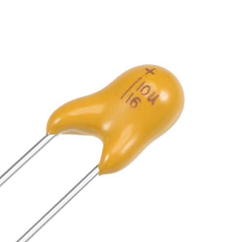 Sourcing Map 10uF 16V condensateur tantale 5 pcs radial jaune