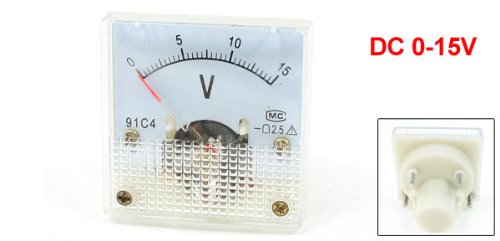 Sourcingmap Voltmètre analogique 91C4 DC 0-15V