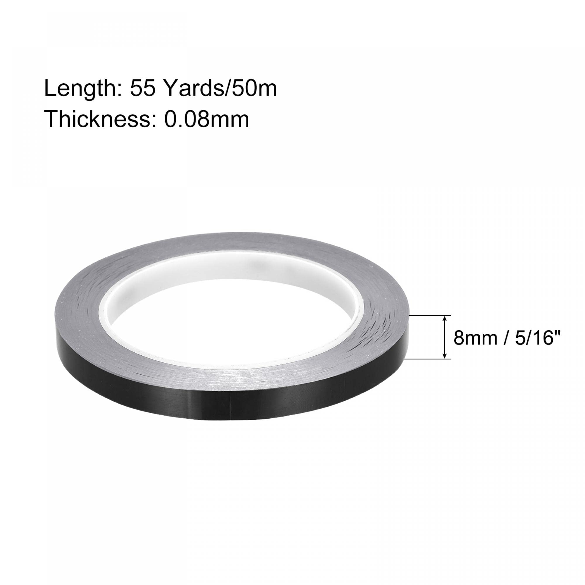 Sourcing Map ruban adhésif carrelage noir 8mm x 50m étanche