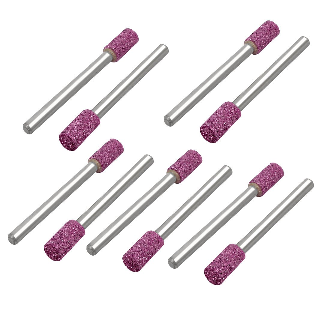 SOURCINGMAP pointe meulage corindon rose 5 mm tige 3 mm 10pcs