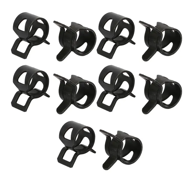 SOURCINGMAP Industrial collier serrage ressort 8mm noir 10pcs