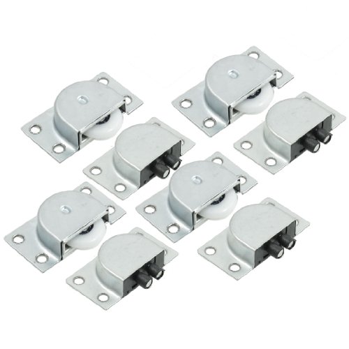 Sourcingmap Roulettes Porte Coulissante 23mm Blanc Lot 8