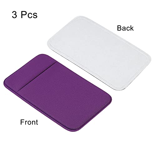 sourcing map porte-carte téléphone spandex violet lot de 3