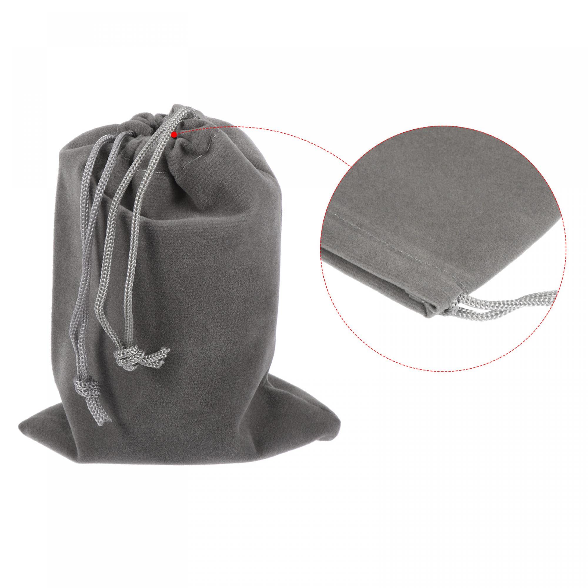 sourcing map pochette microfibre 18x12 cm gris lot 5 anti-rayure