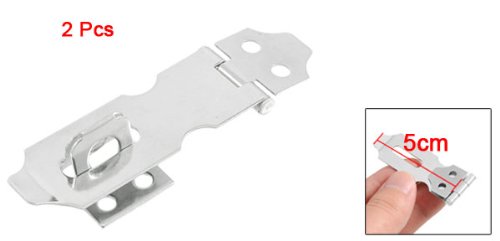 sourcingmap Loquet porte-cadenas inox 5 cm lot de 2