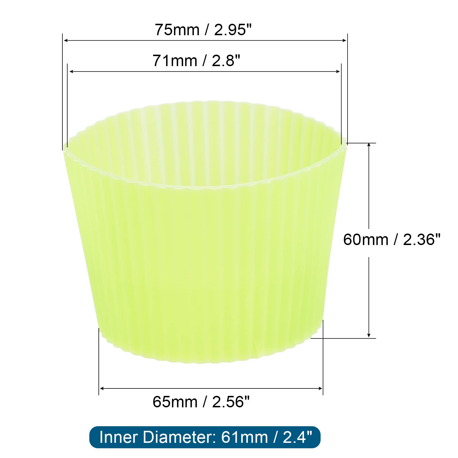sourcingmap Manchon Tasse Silicone Jaune Lot 4 Antidérapant