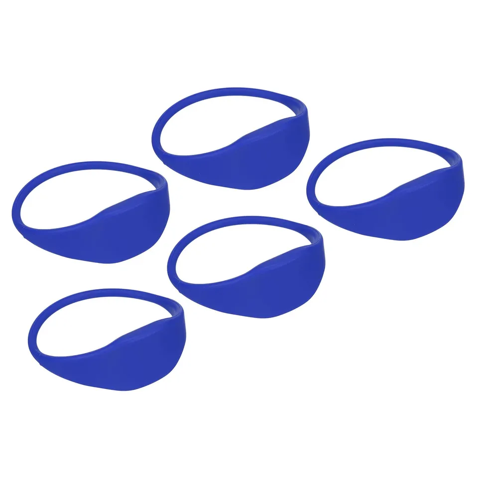sourcing map bracelet RFID TK4100 125 kHz silicone bleu x5