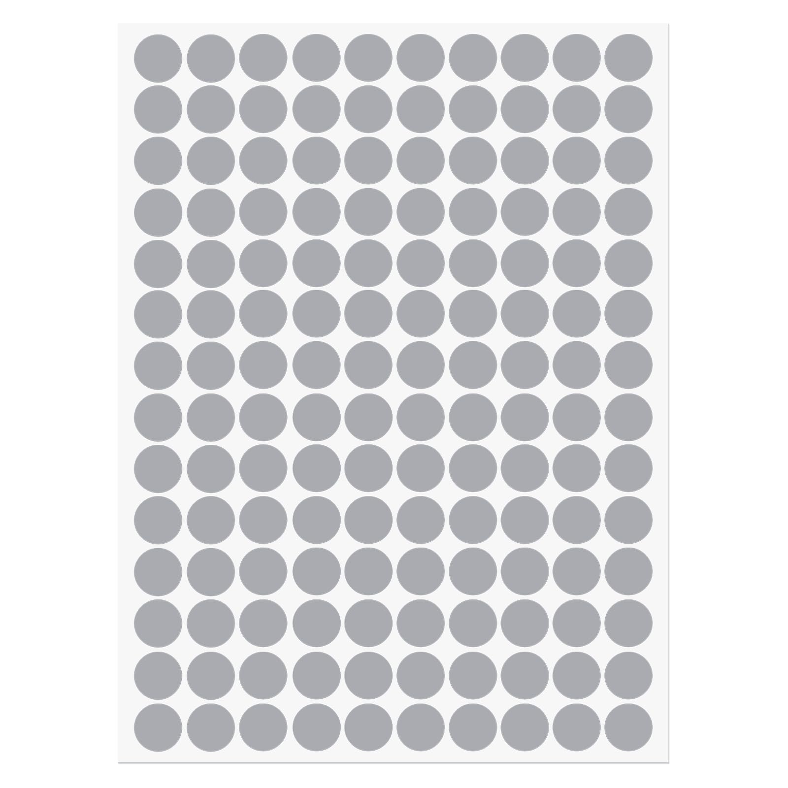 Sourcing Map Cache-vis PVC 12mm gris feuille 140 autocollants