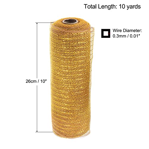 sourcingmap Home & Garden ruban maille jute or profond 1 rouleau extérieur